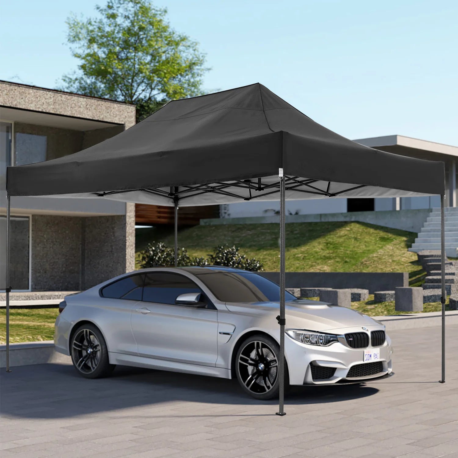 10'x15' Heavy-Duty Pop-Up Canopy Tent – Waterproof 4-Sidewall Commercial Gazebo