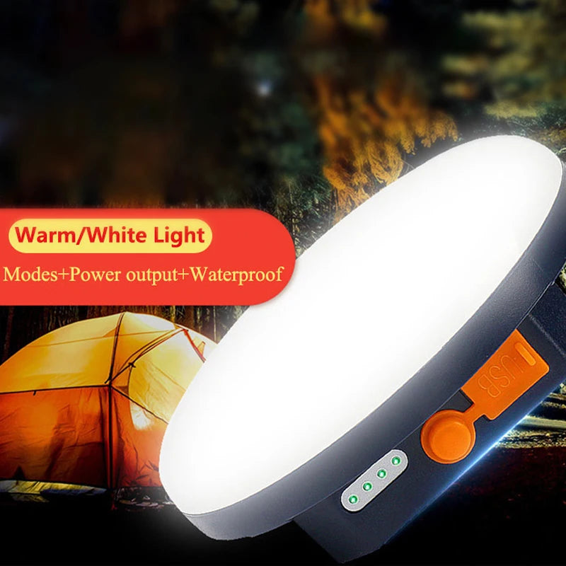 9900mAh Rechargeable Camping Lantern: Ultra-Bright LED Work Light with Magnet & Power Bank