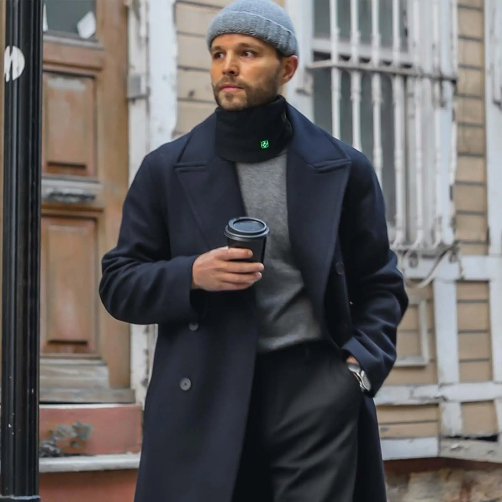 Rechargeable Electric Heating Scarf: Windproof Neck Warmer with 3 Temperature Settings for Cycling & Skiing