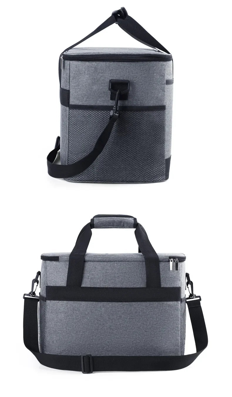 26L Large Capacity Camping Picnic Insulated Cooler Bag Cooler Box Travel Lunch Ice Thermal Food Lunch Bag Trekker Essentials