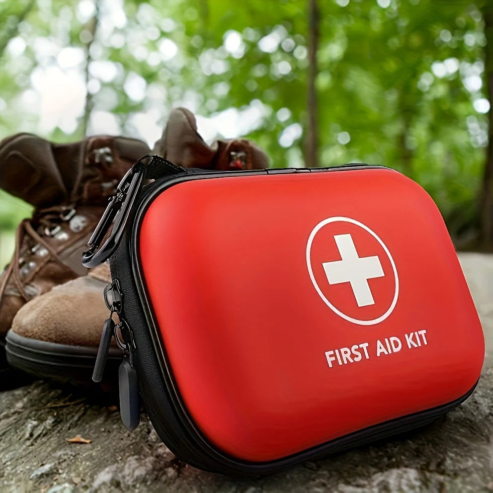 104-Piece First Aid Kit – Waterproof Hard Case Emergency Medical Kit for Travel, Home, Car & Outdoor Use Trekker Essentials