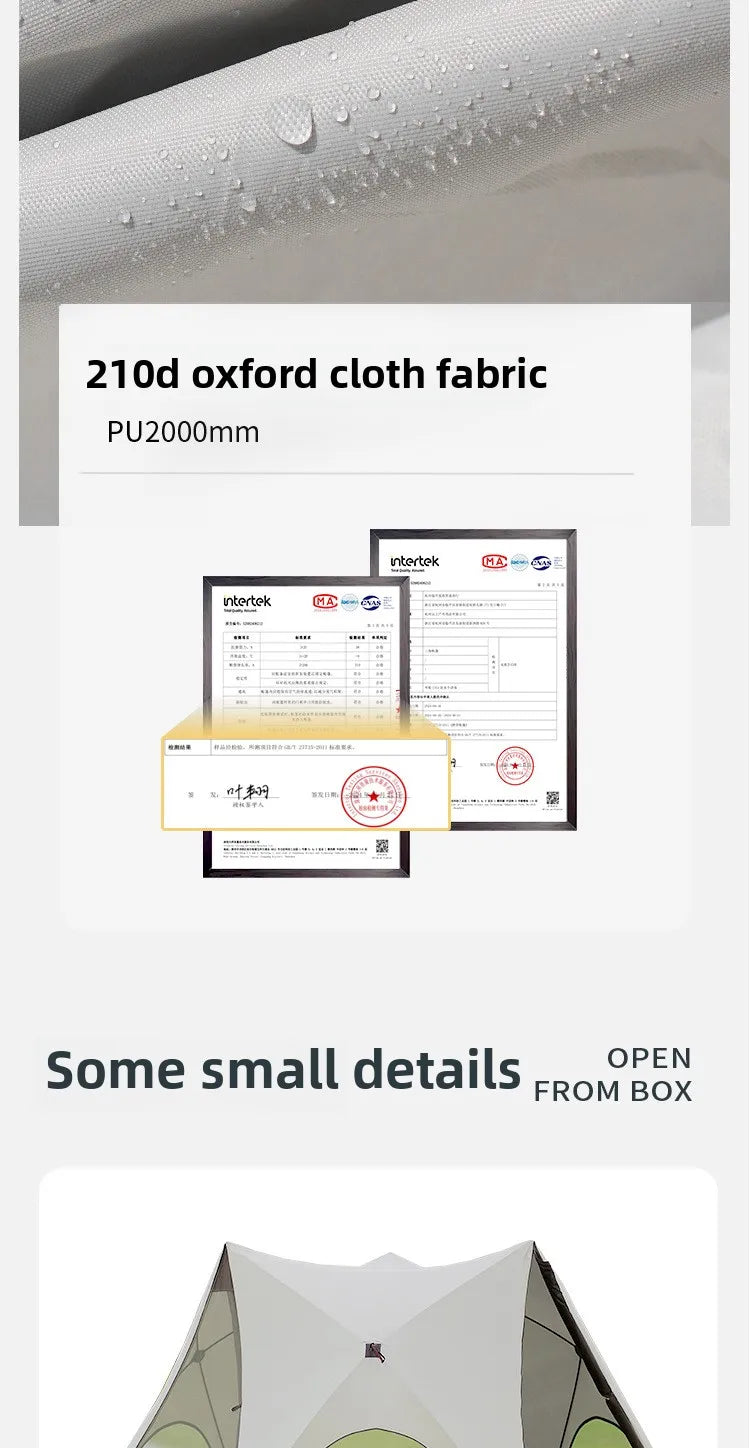 Tienda de playa desplegable de apertura rápida - Refugio portátil para sol y lluvia para uso en exteriores