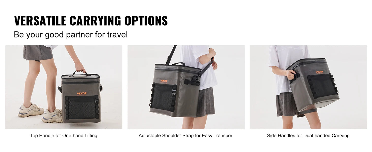 Bolsa térmica blanda: a prueba de fugas, impermeable, portátil, con capacidad para 16, 24 o 30 latas, ideal para actividades al aire libre.