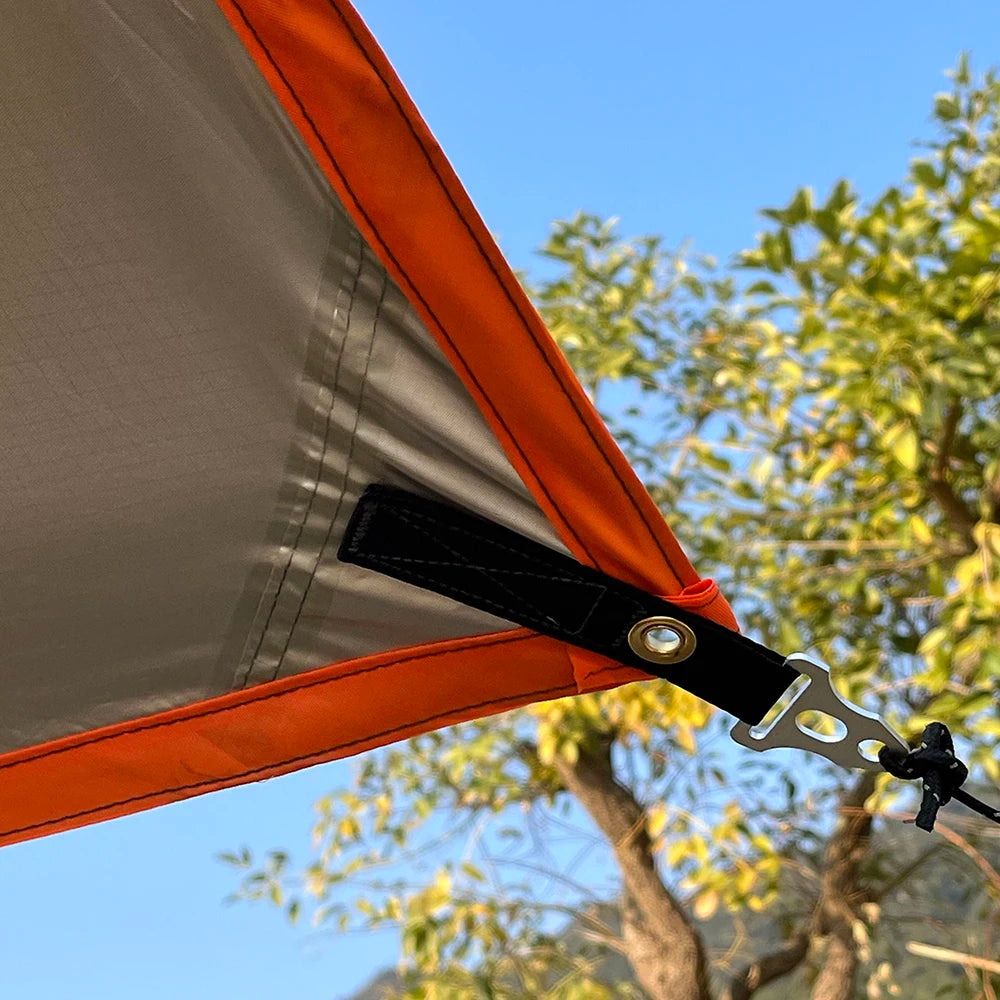 Oxford Large Tarp Waterproof 4x6m Sun Shelter Outdoor Camping Awning Tent Big Tarp Shade Canopy for Family Beach Hiking Trekker Essentials