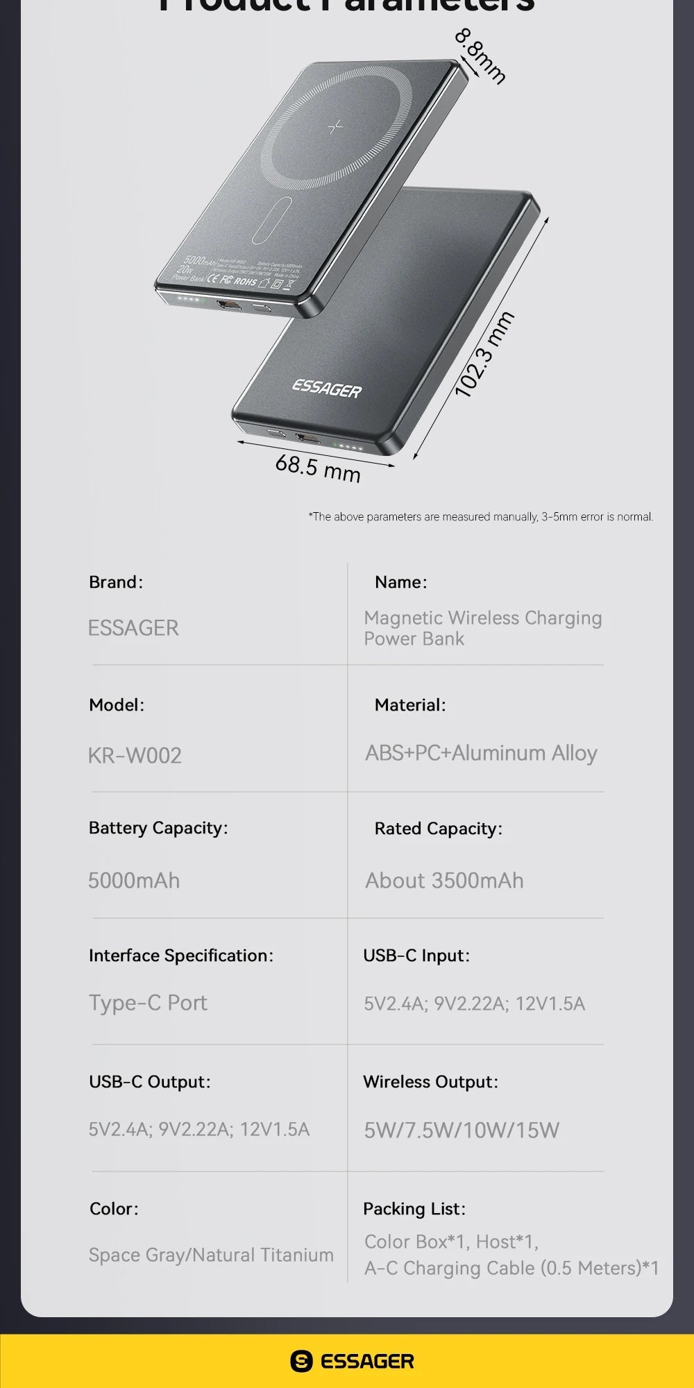 Magnetic Wireless Power Bank 5000mAh – Ultra Slim 20W Fast Charging Portable Charger for iPhone & Smartphones Trekker Essentials