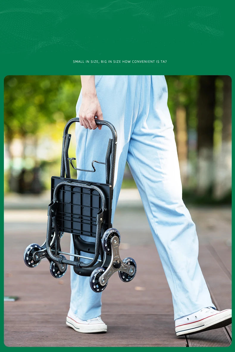 Light Grocery Shopping Trolley Household Climbing Stairs Folding Trailer Outdoor Travel Hand Pull Shopping Cart
