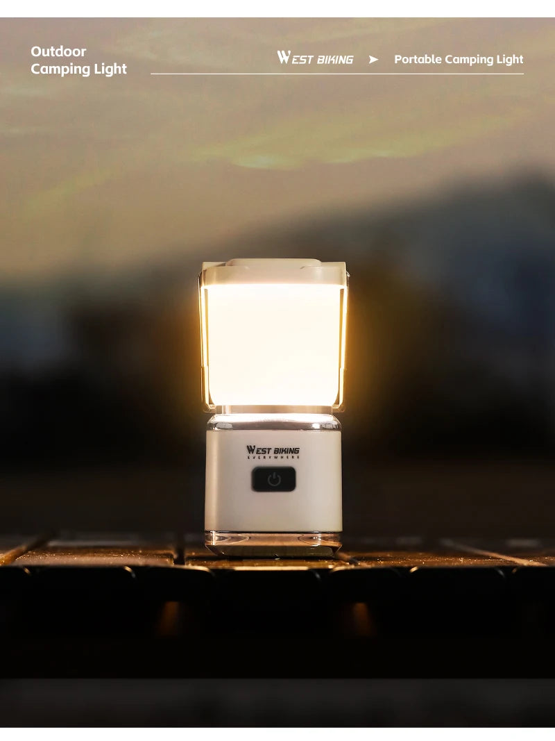 USB-C Rechargeable Camping Light - Magnetic Base LED Lantern with Tripod