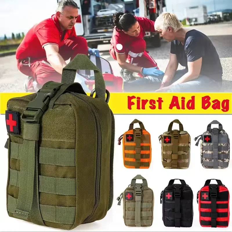 Tactical Molle First Aid Pouch – EDC Emergency Medical Kit Bag for Camping, Hiking & Survival Trekker Essentials