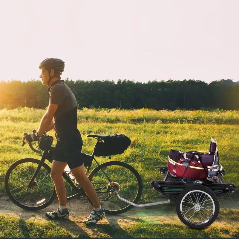 Single-Person Cycling & Hiking Trailer Tent – Automatic Pop-Up Camping Tent for Overnight Adventures Trekker Essentials