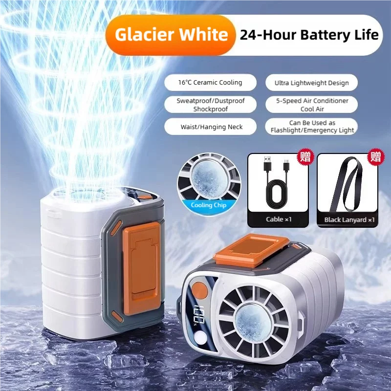 TINSOL New Portable Waist Fan with USB Charging Long Battery Life and Clamp Design for Outdoor Construction and Summer Use Trekker Essentials