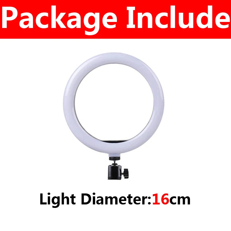 10 Inch LED Ring Light with Tripod & Phone Holder for Video & Makeup