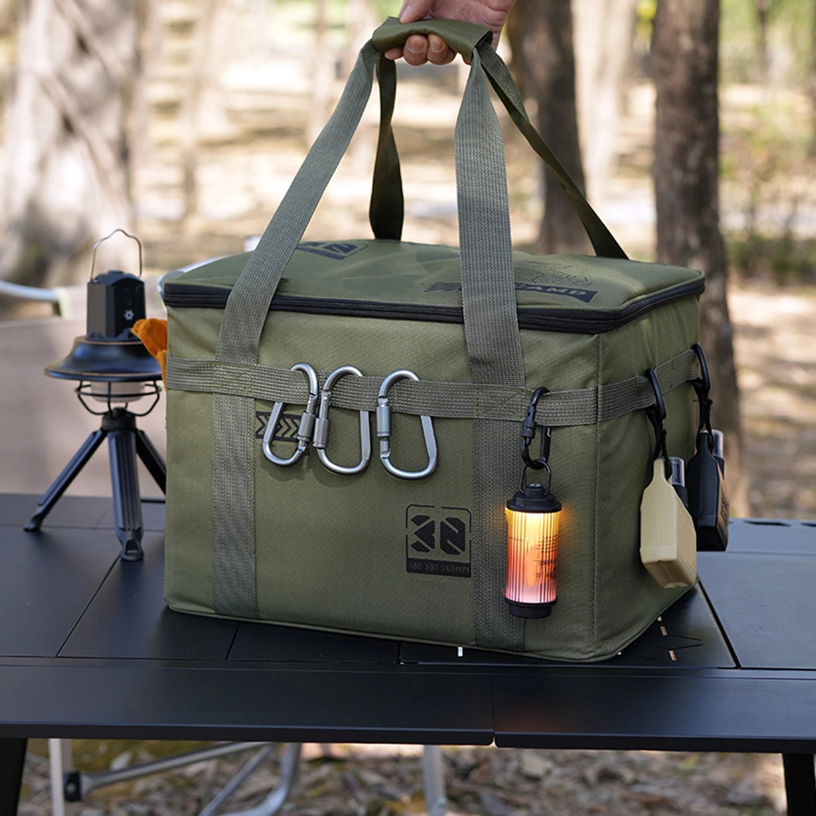 30L 42L Tactical Camping Storage Bag Insulated Folding Box Waterproof Picnic Tableware Field Equipment Outdoor Gear Organizer Trekker Essentials