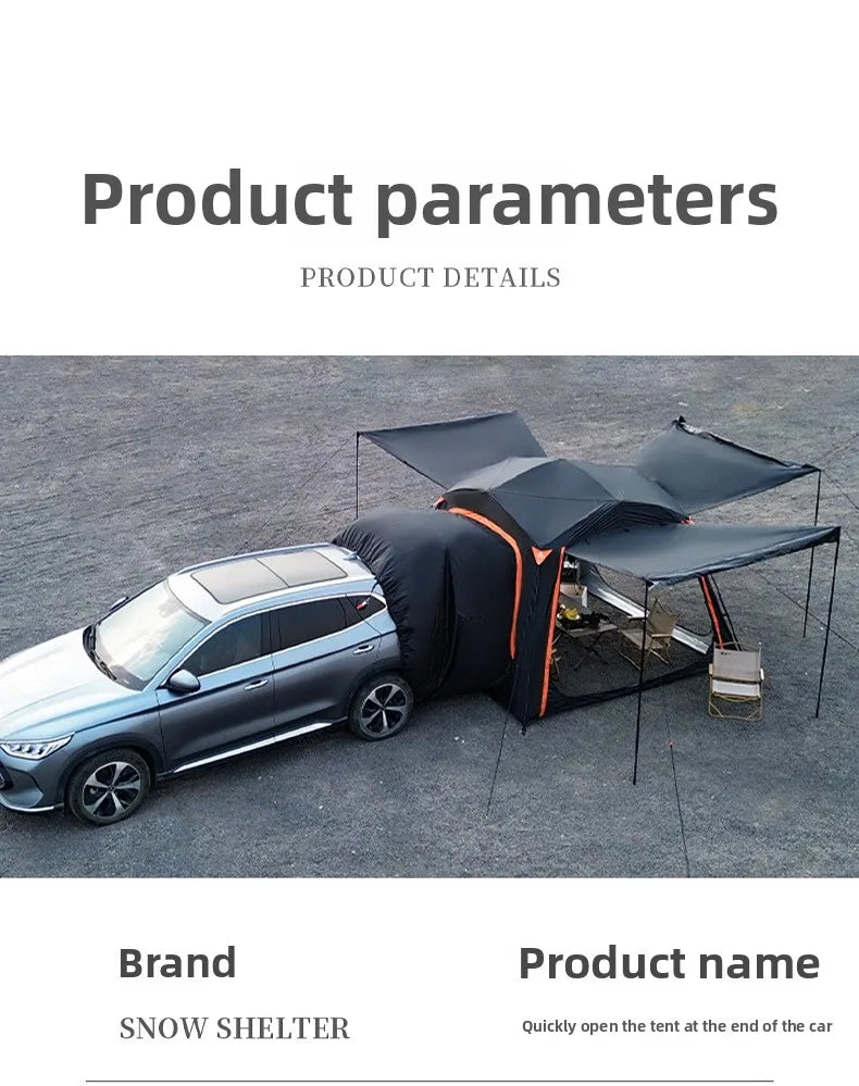 Tienda de techo hidráulica de apertura rápida – Toldo impermeable de doble capa – Refugio de camping para 5-8 personas