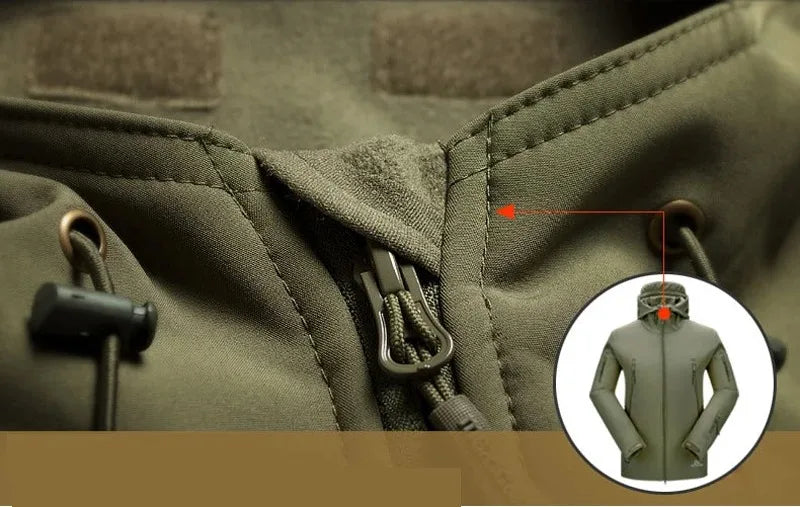 Men’s Tactical Hooded Jacket – Waterproof Softshell Military Utility Bomber for Outdoor & Casual Wear Trekker Essentials