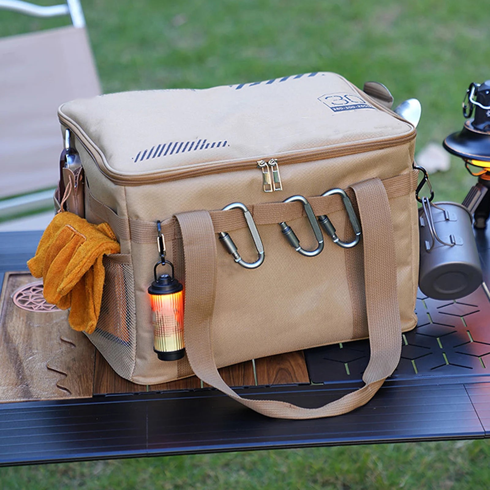 30L 42L Tactical Camping Storage Bag Insulated Folding Box Waterproof Picnic Tableware Field Equipment Outdoor Gear Organizer Trekker Essentials