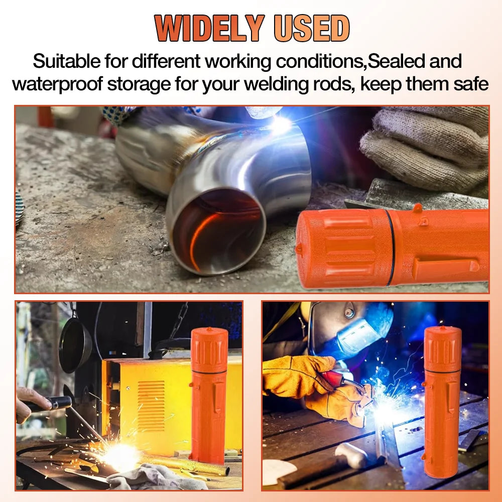 Heavy-Duty Moisture-Proof Welding Electrode Storage Tube with Belt Clip & Internal Dividers