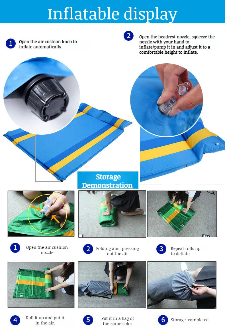 Car Automatic Iatable Bed SUV Car Folding Air Mattress Portable Back Seat Blow-up Sleeping Pad For Vehicle Trunk Travel Camping