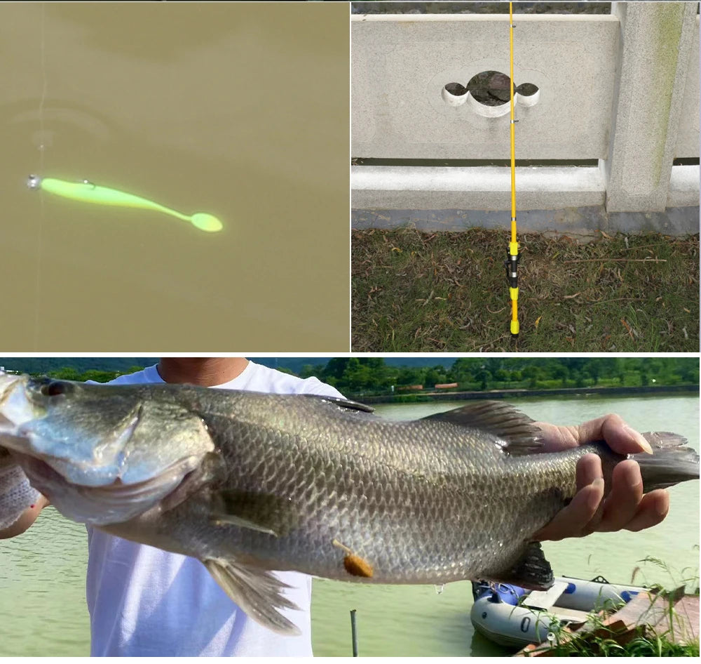 FTK Telescopic Fishing Rod & Reel Combo - 1.8/2.1m Carbon Fiber Pole with Full Kit