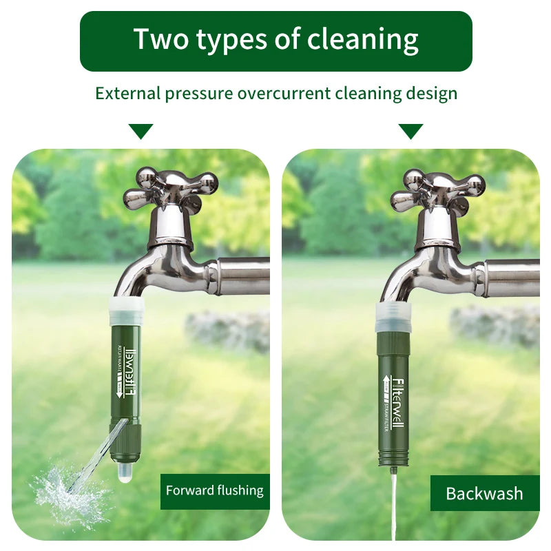 Mini Survival Water Filter Straw – Portable Carbon Water Purifier for Camping, Hiking & Emergency Preparedness Trekker Essentials