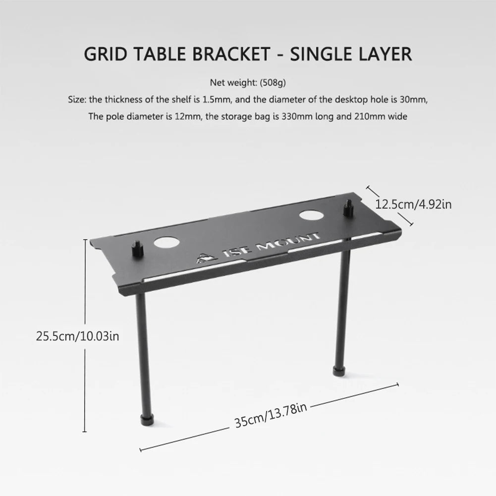MountainHiker Camping Lantern Stand – Detachable Tabletop & Ground Light Holder, Adjustable Aluminum Alloy Lamp Bracket for Camping, Hiking & BBQ