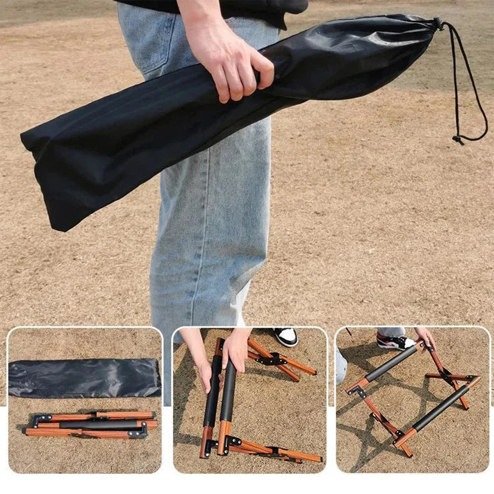 Foldable Cooler Stand Rack: Heavy-Duty Alloy Camping Table for Ice Buckets & Luggage