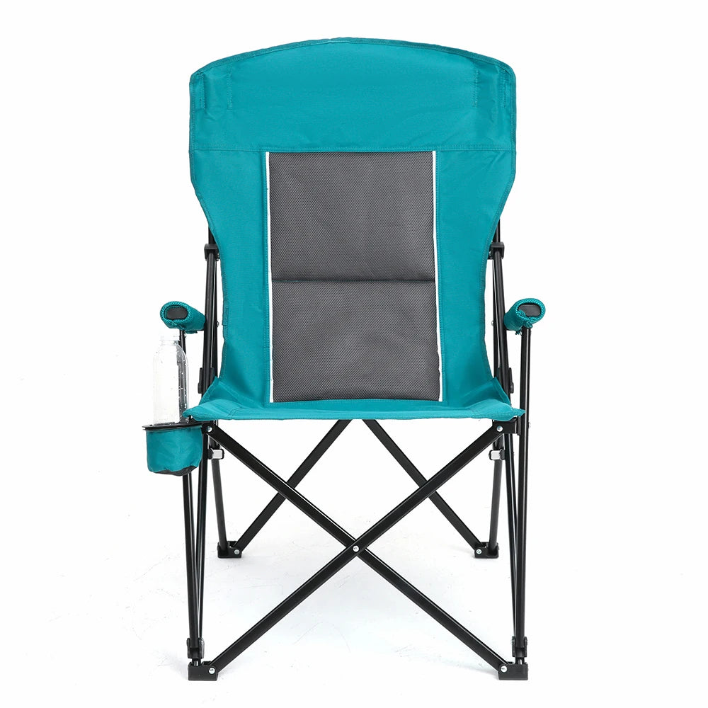 Outdoor Camping Chair, Portable Folding Lounge Moon Chair With Armrests, Drink Holder & Backrest For Outdoor Fishing Camping Trekker Essentials