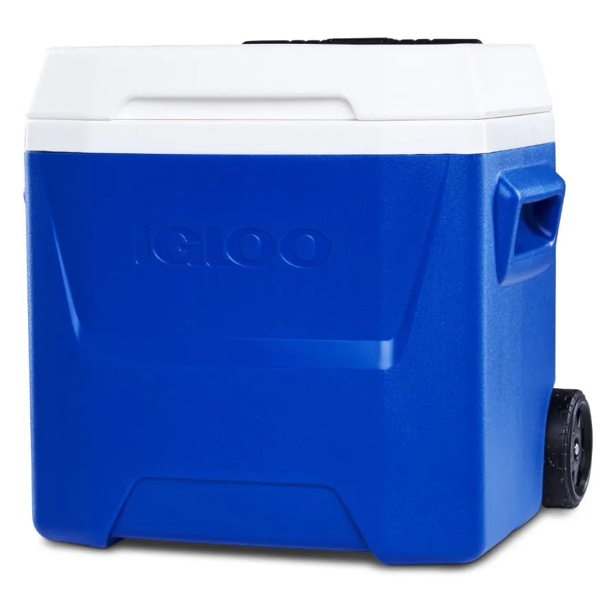 16 QT Laguna Hard Side Ice Chest Cooler with Wheels for Outdoor Camping, Picnic, Tailgating Blue, UV-Resistant Shell, Heavy-Dut