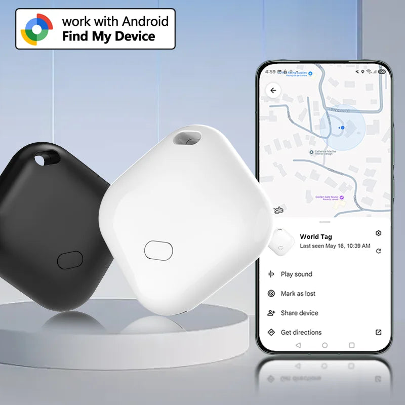 Smart Tracker Tag for Android device Google Find Hub App tag Key Finder Wallet/bag tracker Google Certified Bluetooth Finder Trekker Essentials