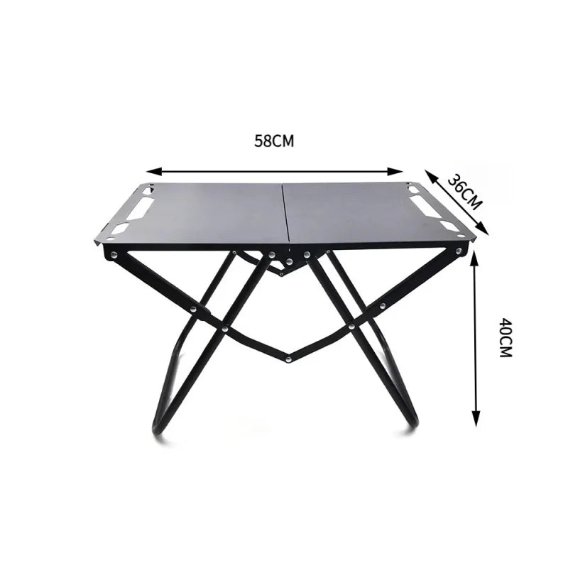 Lightweight Beach Picnic Table, Foldable Hollowed Tabletop, Compact Outdoor Desk for Camping and Daily Leisure Trekker Essentials