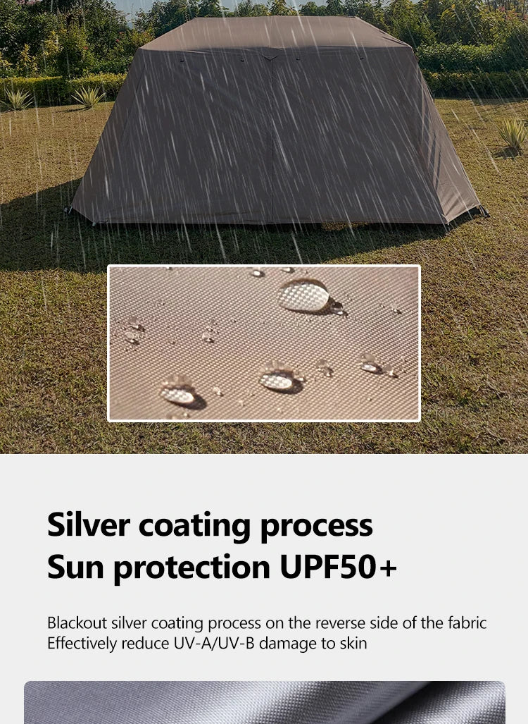 Fully Automatic Quick Open Two-Room Camping Tent – Waterproof 4-8 Person Cabin Tent for Outdoor Overnight Stays