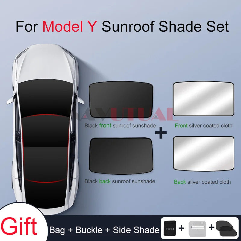 Tesla Model 3 & Model Y Privacy Sun Shade – Custom-Fit Car Window Sunshade