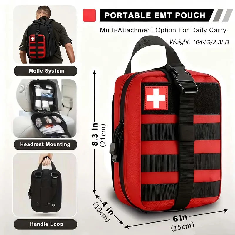 379-Piece First Aid Kit – Portable Emergency Medical Bag for Home, Office, Travel & Outdoor Use Trekker Essentials