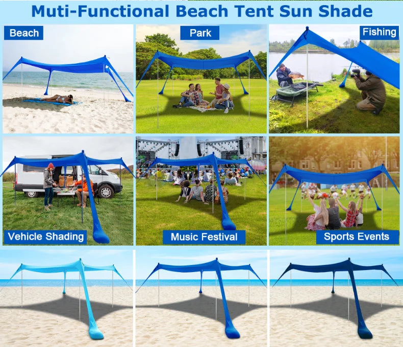 Camping Picnic Fishing Tent Outdoor Lawn Beach Leica Canopy Tent Portable Lawn Outdoor Sun Protection Cooling Large Size Trekker Essentials