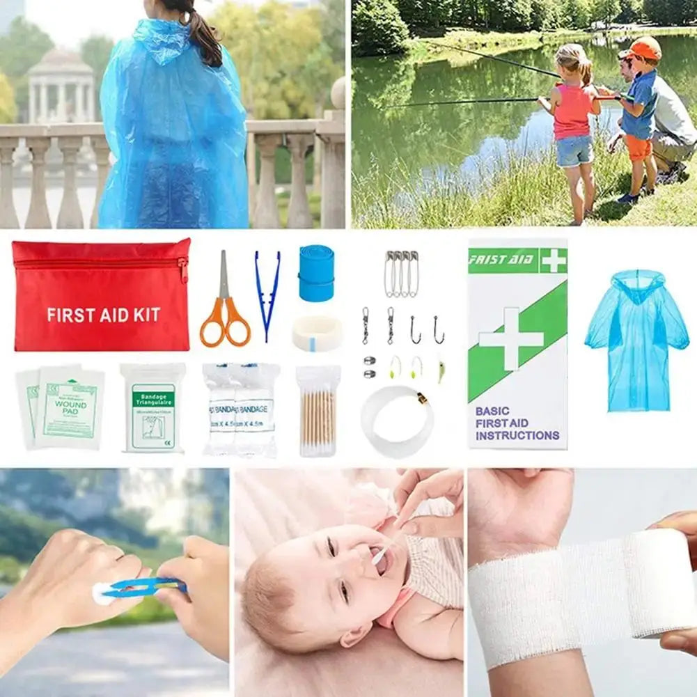 Portable Survival First Aid Kit Full Set Molle Outdoor Gear Emergency Kits Camping Hiking Trauma Bag First Aid Kit Outdoor IFAK Trekker Essentials