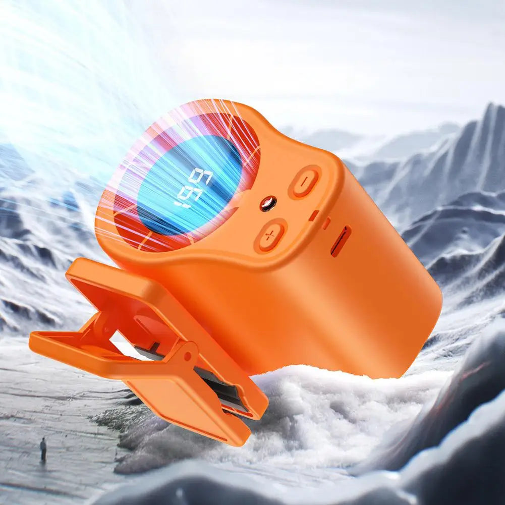 Car Fan USB Rechargeable Portable Clip-on Desk Fan LED Display 360° Rotation Quiet Powerful Airflow for Camping Travel Office Trekker Essentials