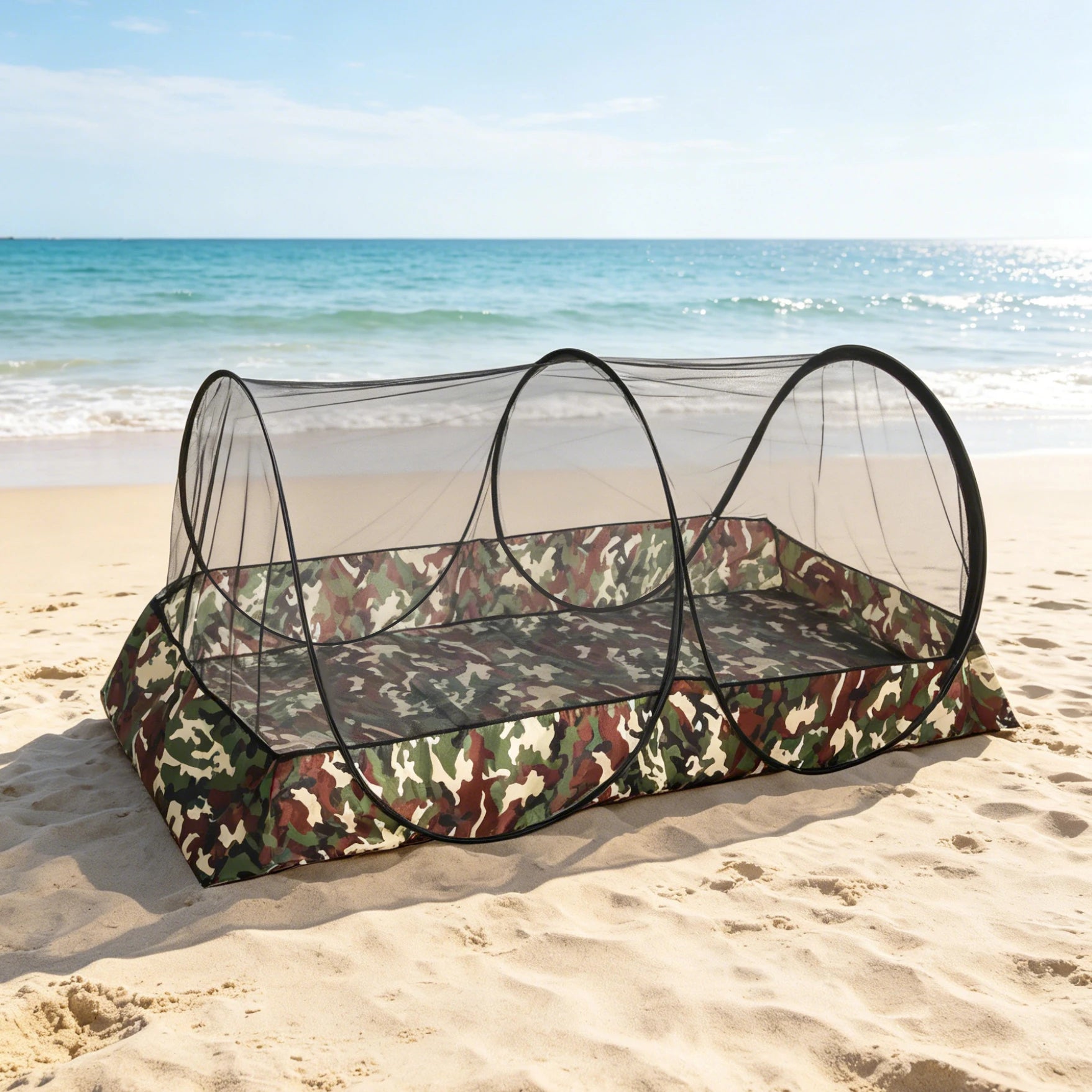 Pop-Up Mosquito Net Camping Tent – 2-Person Insect-Proof Shelter for Outdoor Travel & Cycling Trekker Essentials