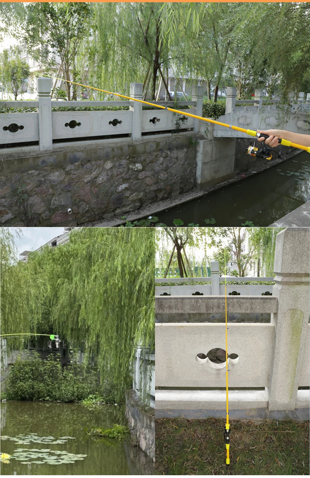 FTK Telescopic Fishing Rod & Reel Combo - 1.8/2.1m Carbon Fiber Pole with Full Kit