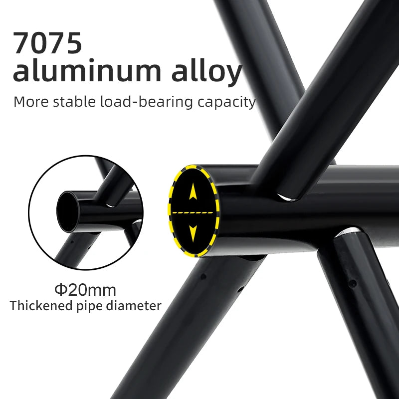 PACOONE Outdoor Portable Folding Stool Aluminum Alloy Minin Storage Chair Camping Fishing Chair Picnic Lightweight Furniture New Trekker Essentials
