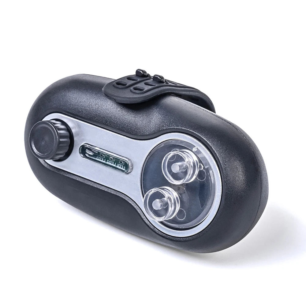 Alarma de picada universal con luz LED: alerta sonora electrónica para cañas de mar y río (diseño con clip)