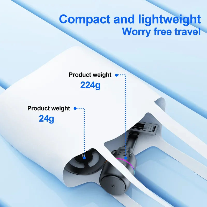 Smart 360° Auto Face Tracking Tripod with Gesture Control & Fill Lights