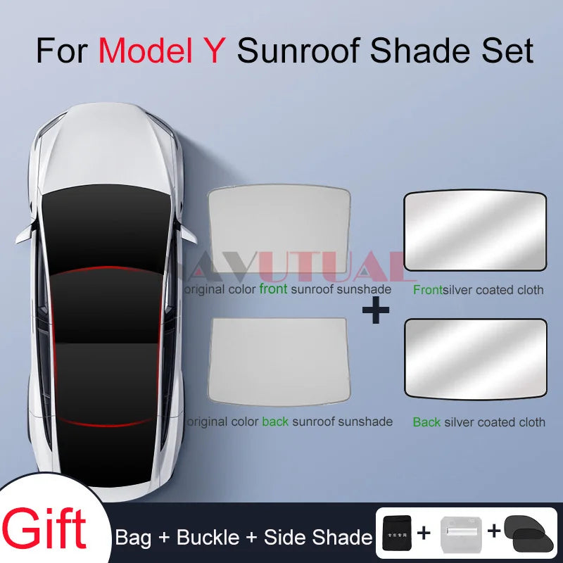 Tesla Model 3 & Model Y Privacy Sun Shade – Custom-Fit Car Window Sunshade