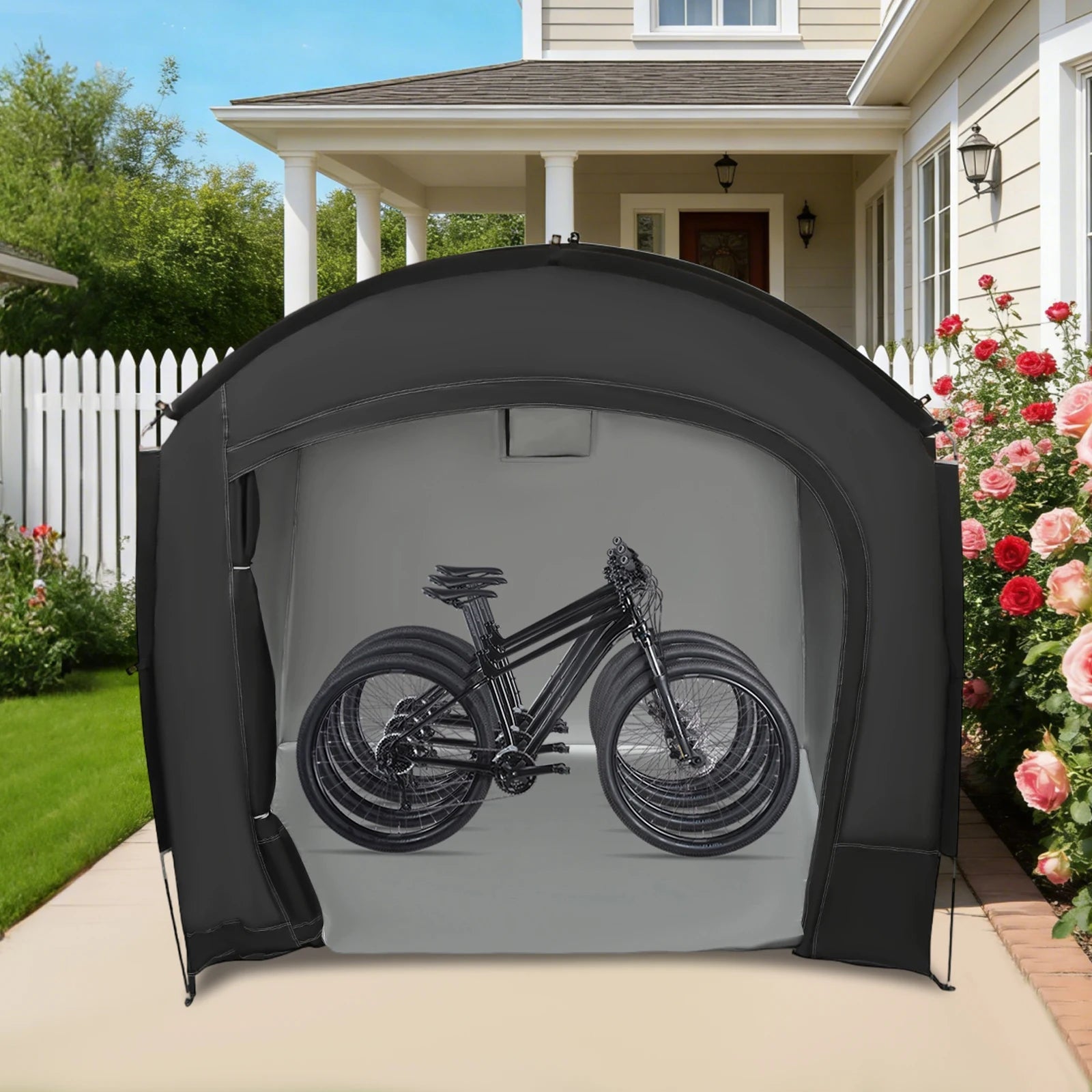 Portable Outdoor Bike Tent Travel Bike Storage Tent with Carry Bag Fits 3-4 Bikes for Bicycle Storage, Camping & Outdoor Equipment Trekker Essentials