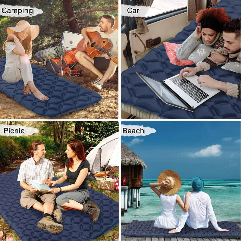 Ultralight Inflatable Camping Sleeping Pad – Portable TPU Nylon Air Mattress for Hiking & Travel Trekker Essentials