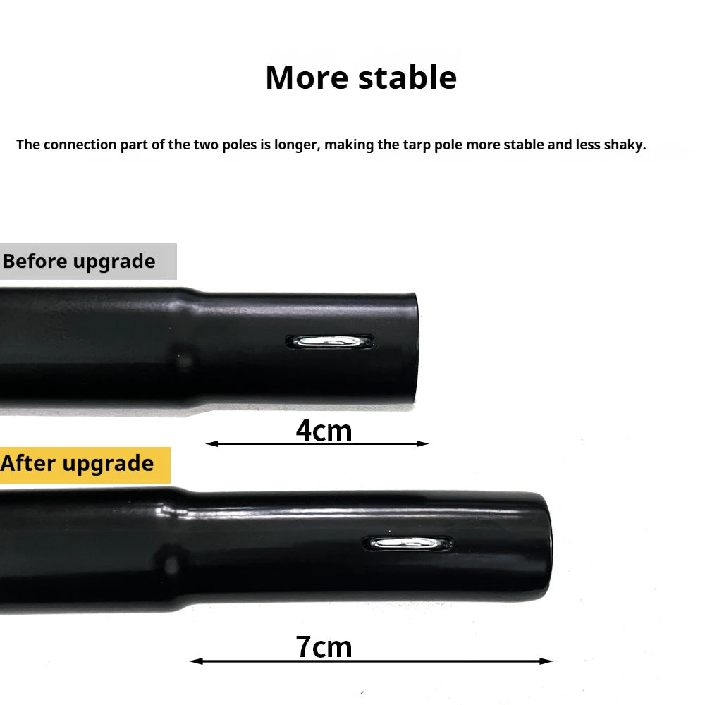 Large Waterproof Camping Tarp 5.1×5.1m – Black Coated Sun Shelter Canopy for Outdoor Camping & Shade Trekker Essentials