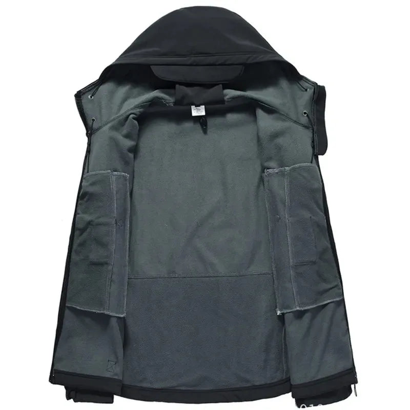 Men’s Tactical Hooded Jacket – Waterproof Softshell Military Utility Bomber for Outdoor & Casual Wear Trekker Essentials