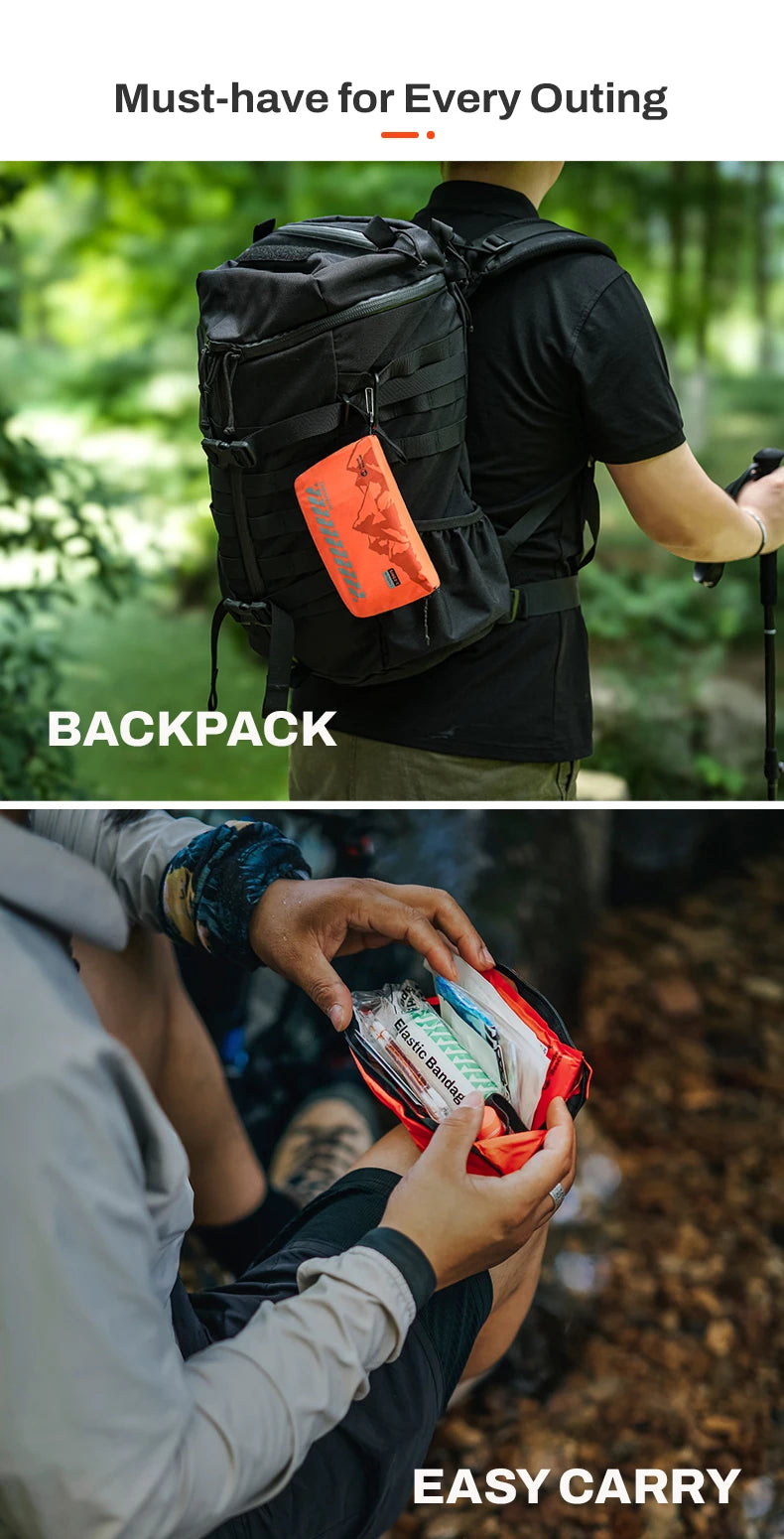 Outdoor First Aid Kit – Lightweight Waterproof Emergency Medical Kit for Travel, Hiking & Camping Trekker Essentials