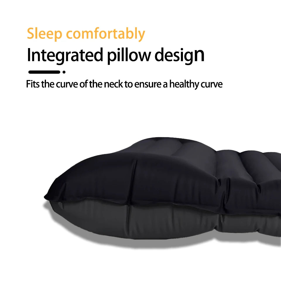 Ultra-Light 10cm TPU Inflatable Camping Pad with Built-In Pump