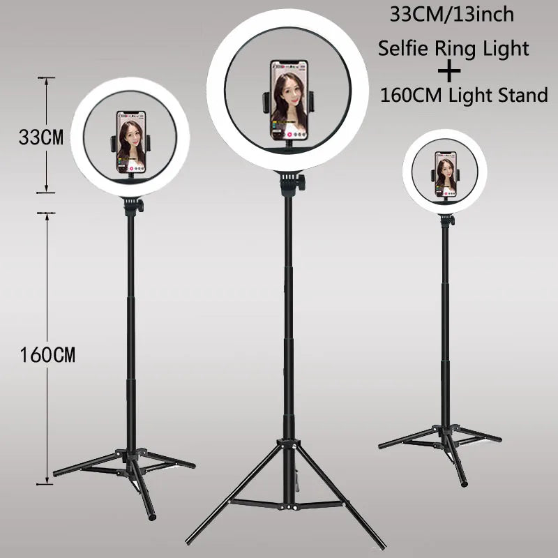 26 33CM Video Lights Dimmable Light Selfie LED Ring Light USB Ring Lighting Lamp With Tripod Stand To Make Youtube Ringlight Trekker Essentials