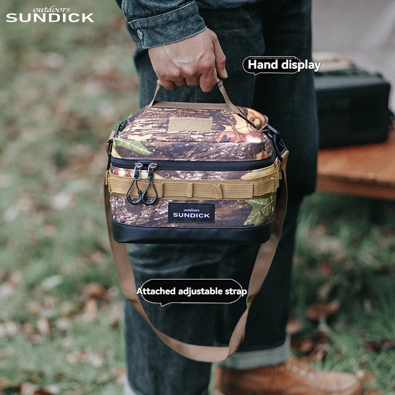 1 black/brown/Army green/camo optional camping insulated outdoor camping bowl cup storage bag Trekker Essentials