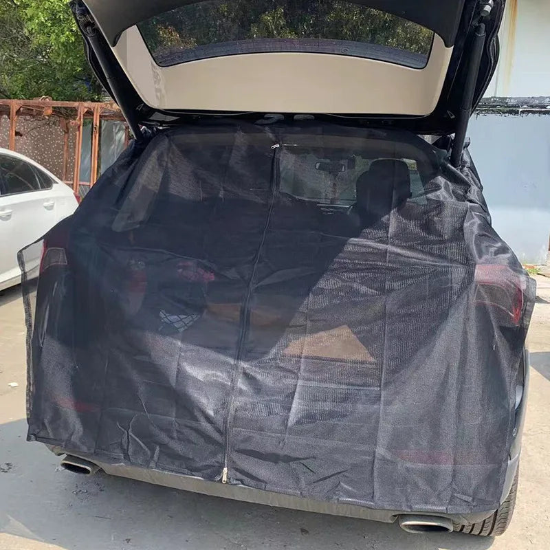 Magnetic trunk mesh breathable, mosquito resistant, environmentally friendly mesh curtains SUV tailgate mosquito net RV Summer Trekker Essentials